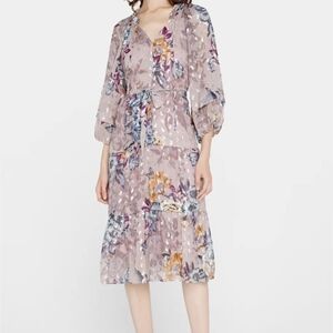 Kobi Halperin Mallory Floral Print Midi Dress